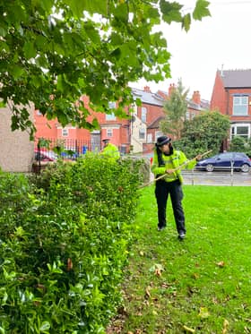 A weapons sweep in Sheffield undertaken as part of a massive Yorkshire-wide operation that led to 85 arrests and £105,000 of Class A drugs being seized. (Photo courtesy of South Yorkshire Police)