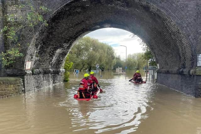 Photo courtesy of Yorkshire Lowland Search and Rescue, which had a team of volunteers in Catcliffe yesterday helping stricken residents