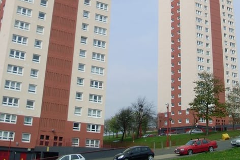 Built in 1964, 250 Edgefauld Road in Springburn is the joint fourth tallest building in Glasgow with 26 stories standing at 74 m (243 ft) tall