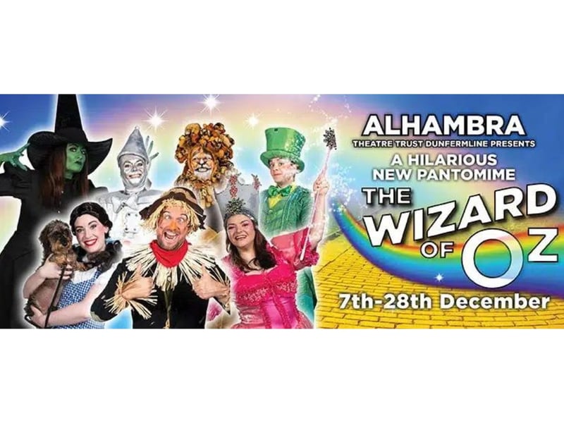 Follow the Yellow Brick Road to Dunfermline's Alhambra Theatre from December 7-28 to see the Wizard of Oz with Dorothy, Toto and all your favourite characters in this brand new pantomime, festuring Ian 'Sheepie' Smith.