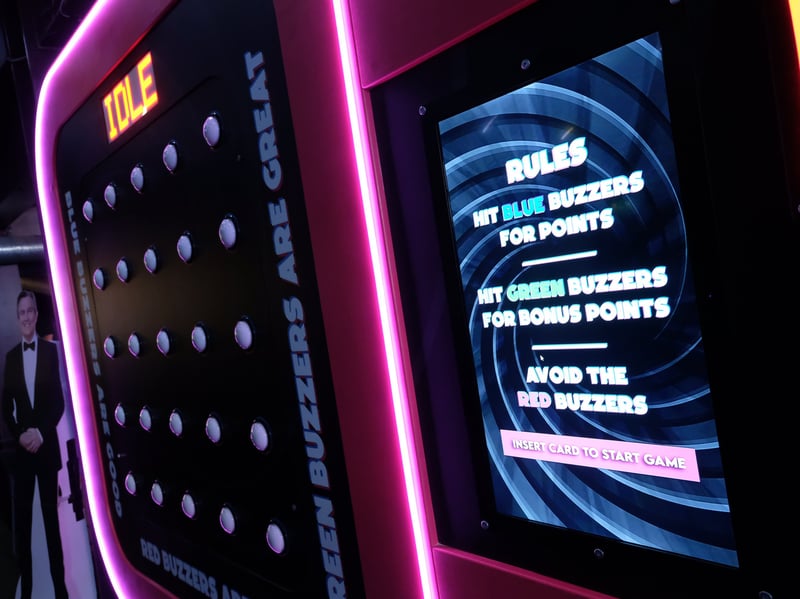 Buzzer Beater is one of the most popular games in the new Gameshow All-Stars bar at Orchard Square, in Sheffield city centre
