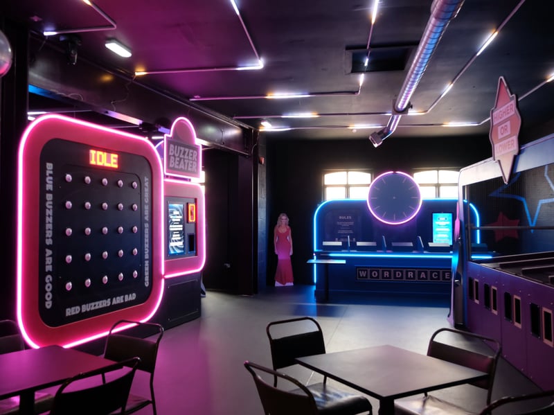 The new Gameshow All-Stars bar at Orchard Square, in Sheffield city centre, where visitors have ranged from singletons on a first date to work colleagues on a team-bonding session