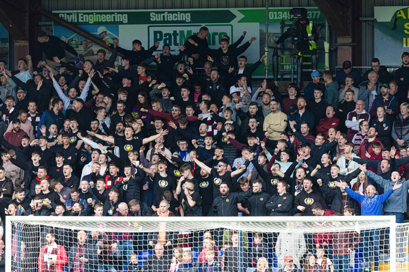 Hearts fans in full voice as Alan Forrest gives the Jambos reason to sing. 