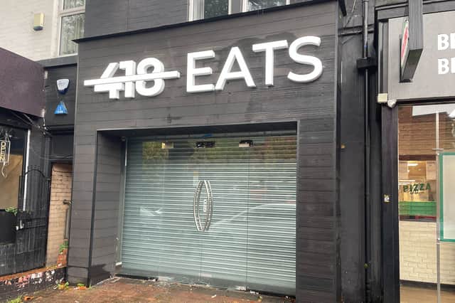 The former Black Burger premises looks to be soon opening as 418 Eats - a "neighbourhood sandwich bar"