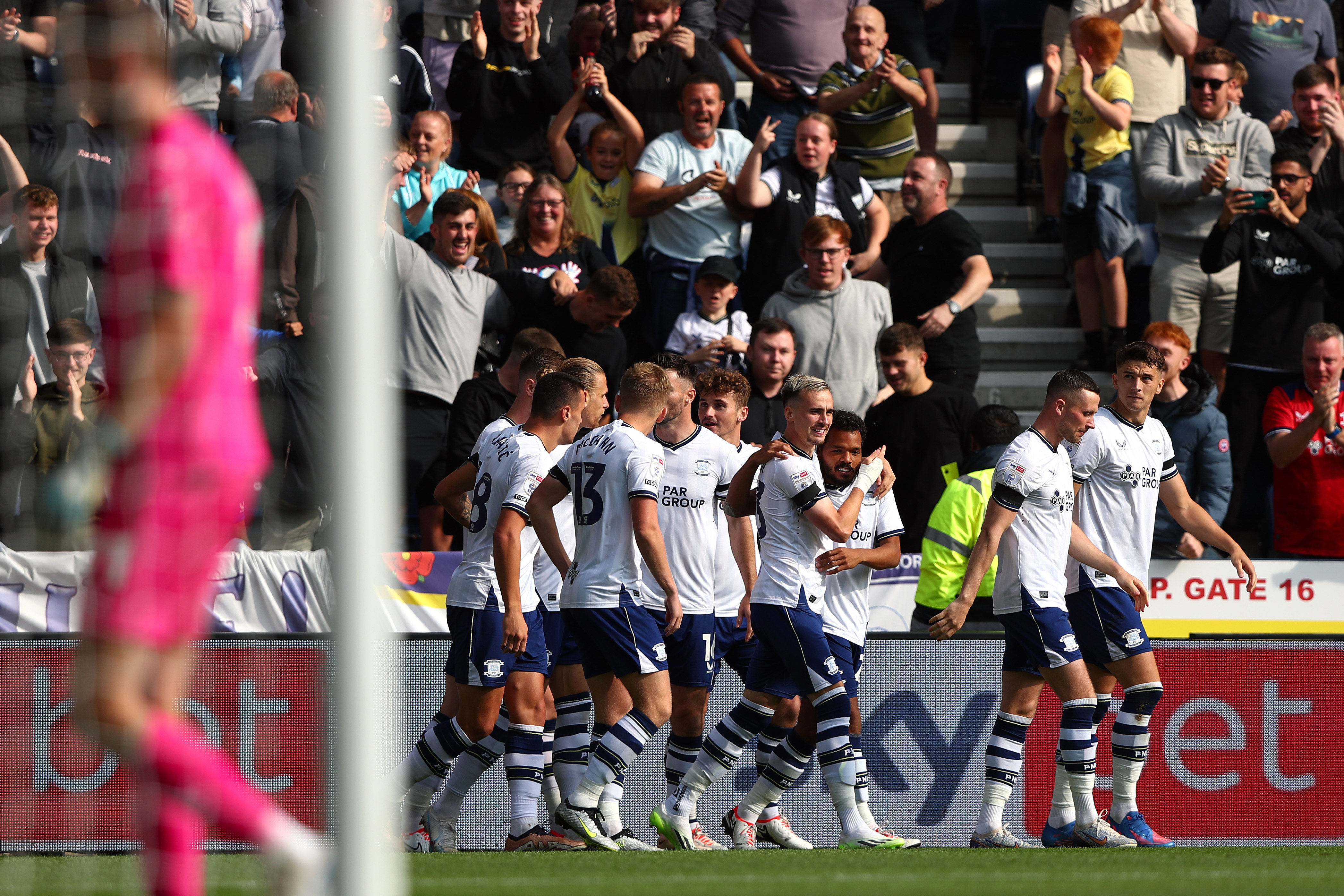 Preston North End’s Duane Holmes celebrates