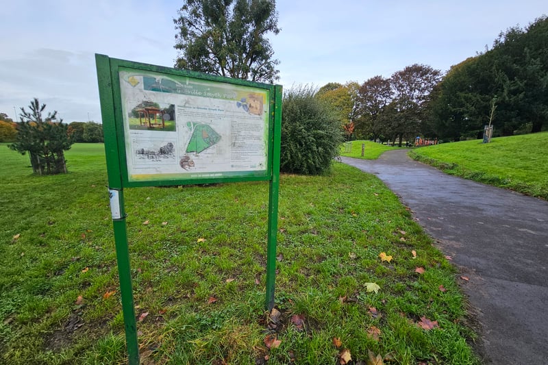 An information board which includes a map and a bit of background to the park can be found near the Ashton Road entrance.