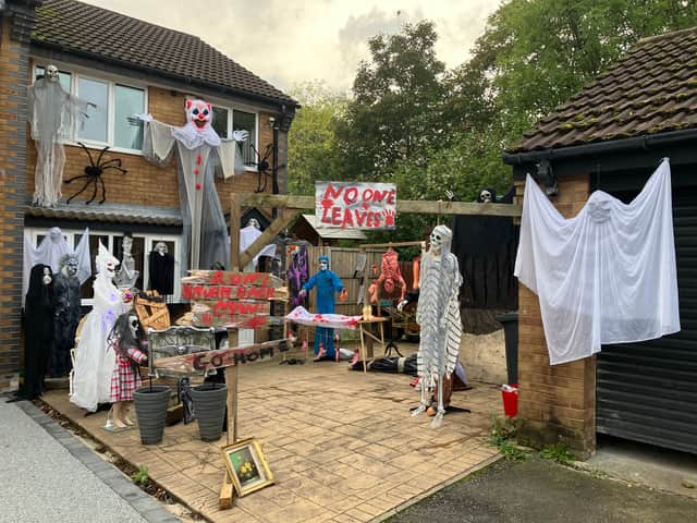 Killamarsh dad Michael Impey has transformed his home in Kestrel Home into a house of horrors for Halloween as part of a family fundraiser.