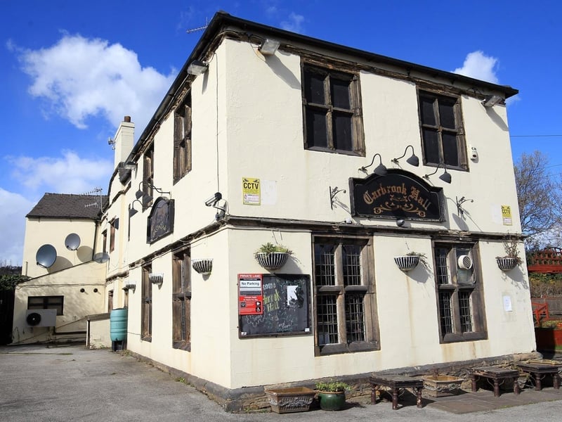 Carbrook Hall, in Sheffield, as it looked when it was still a pub. It is said to be one of Sheffield's most haunted buildings