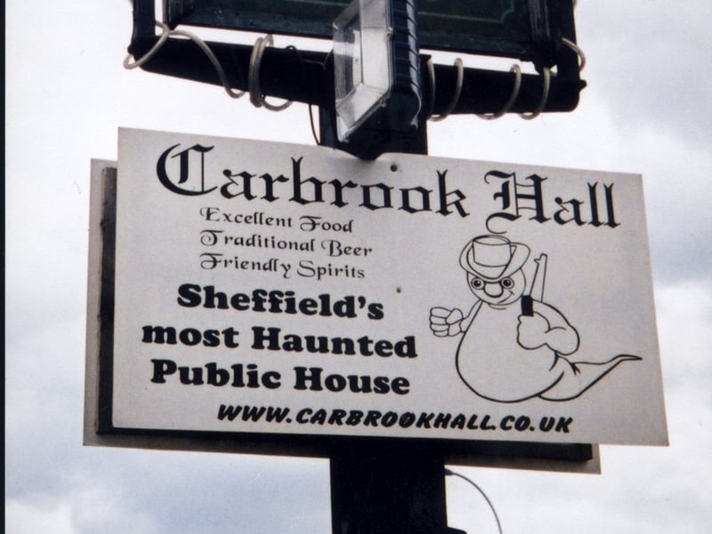 The old sign at Carbrook Hall in Attercliffe, Sheffield, when it was still a pub