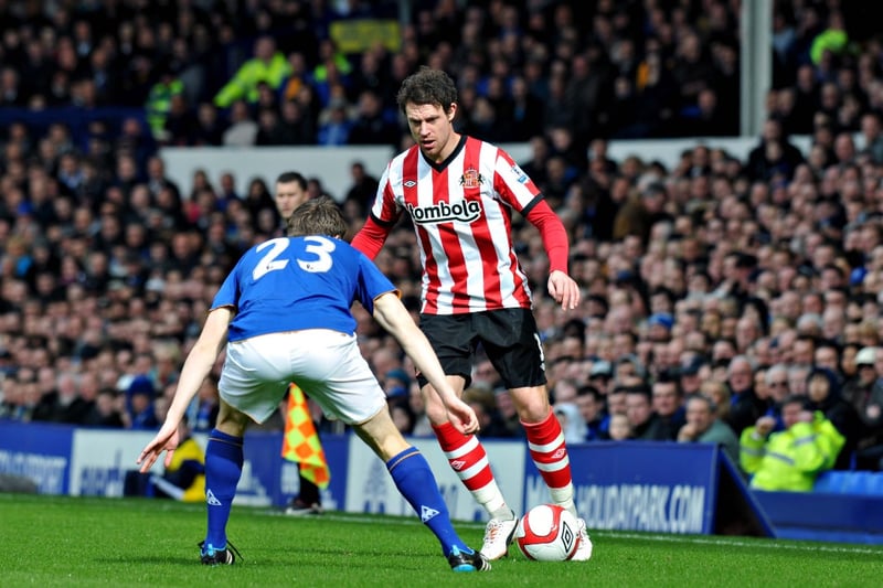 Wayne Bridge in action for Sunderland in the quarter final of the FA Cup in 2012.
He was in the 2016 series of I'm A Celebrity.