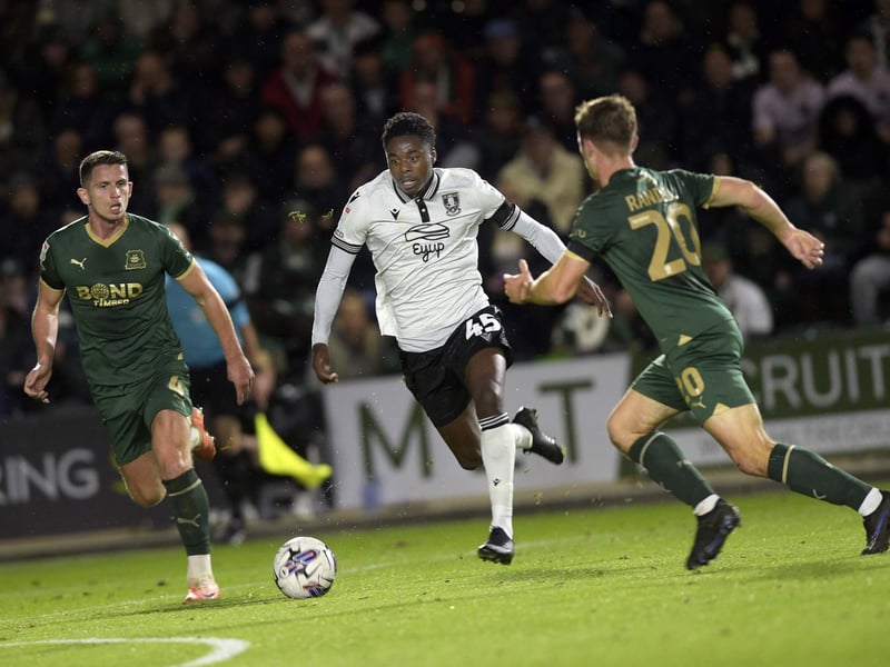 Was Wednesday’s biggest direct threat at Plymouth and on another day could have bagged a couple of assists. Final touch needs work but the fact is that he wouldn’t be playing in the Championship if all was tip-top on that front.