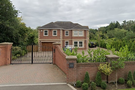 Found on the same road as a previous house, this property has a huge garden area and terrace as well as five bedrooms and bathrooms. It is currently listed at £1,400,000.