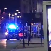 Video footage captured an emergency response to an assault on Arundel Gate, Sheffield.