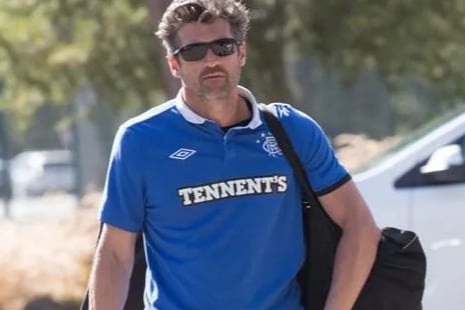 Mr McDreamy and Grey’s Anatomy star was pictured donning a Rangers strip whilst coaching his sons’ soccer game in the United States. back in 2016