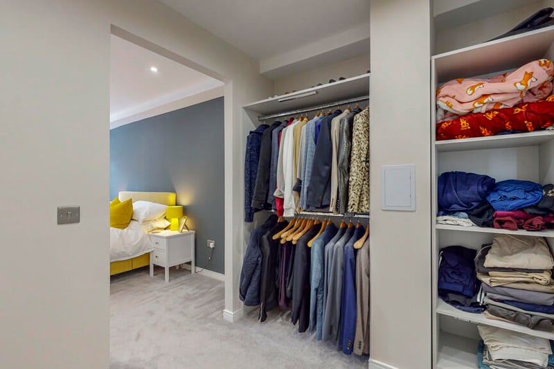 One of the great features of the principal bedroom is the walk through wardrobes. 