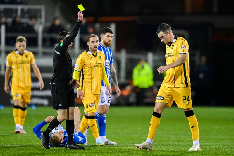 Livingston have been handed 22 yellow cards this season. 