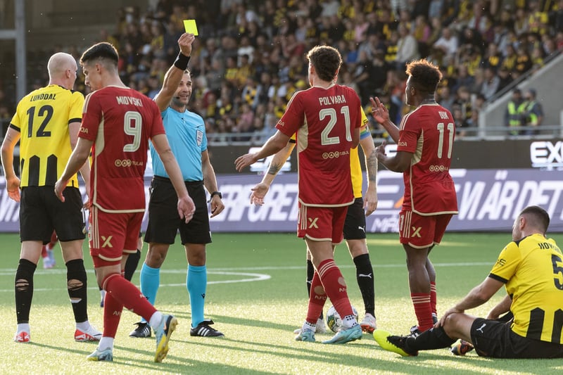 The Dons have received the fewest cards with their players picking up 11 yellow cards and no reds so far this season. 