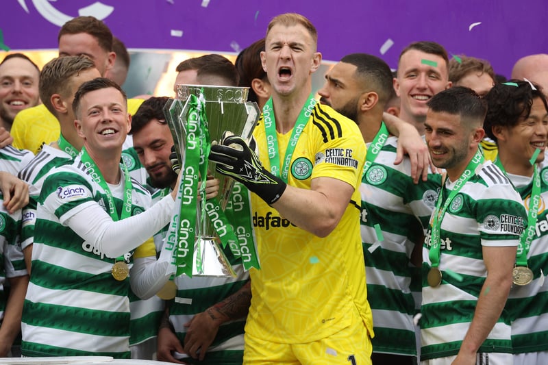 Celtic celebrating winning the Scottish Premiership for the 53rd time