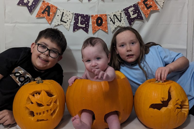 James, Freddy and Lucia are pros at pumpkin carving
Credit: Abbie Cameron