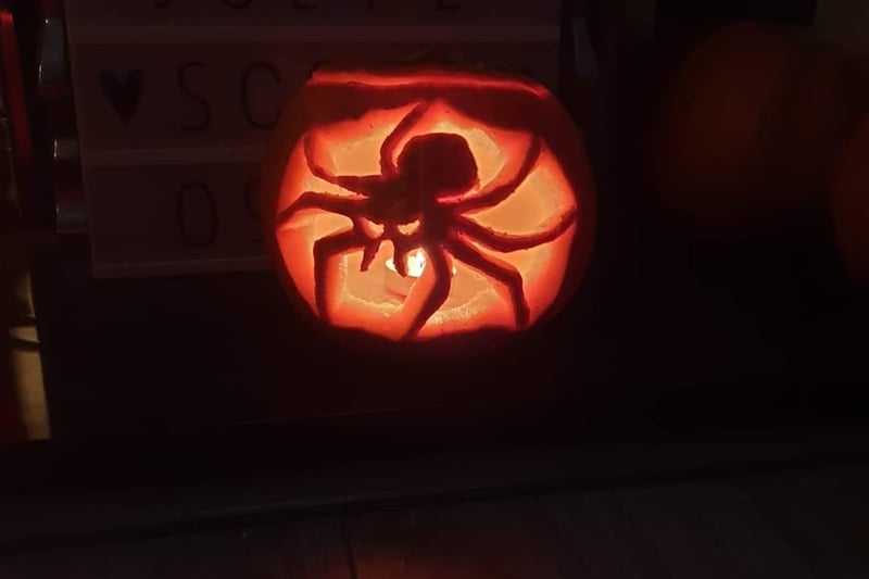 We love this scary spider carved into a pumpkin
Credit: Katelyn Adams