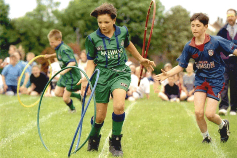 hese Whitburn Junior School students were taking part in their annual sports day in June 1995. Photo: Shields Gazette