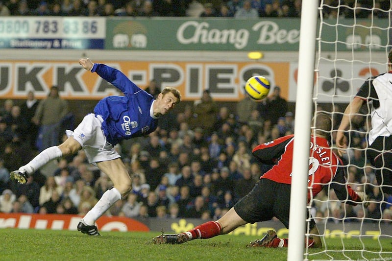 ‘Big Dunc’ is another fan favourite. His never say die attitude and imposing presence gave Everton plenty of steel and he often produced for the Toffees. Those goals came across two spells at the club and he will always be adored by the fans.