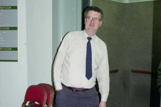 Tommy Johnson spent 24 years going up and down from basement to fourth floor in the lifts at Binns.
Here he is in 1993.