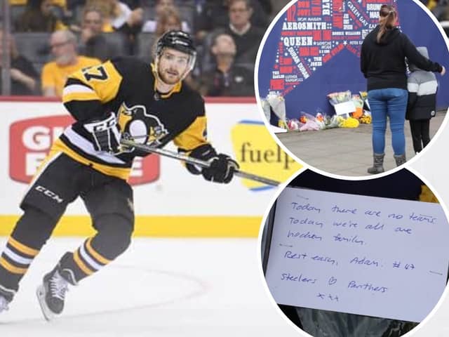 Videos show how flower tributes have been left at Sheffield's Utilita Arena and Nottingham's Motorpoint Arena.