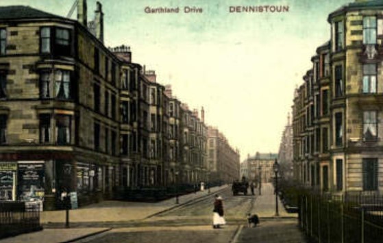 An old postcard depicting Garthland Drive, posted some time around the turn of the 19th century