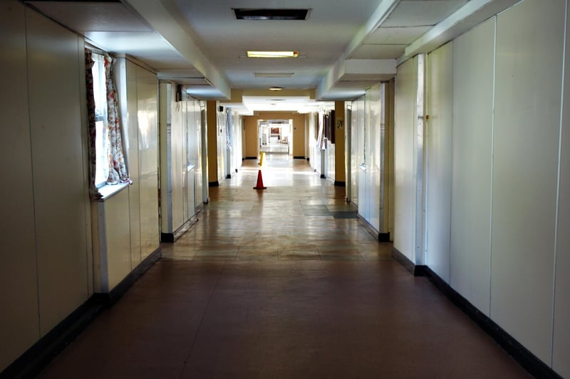 A corridor at Ryhope Hospital in 2011.