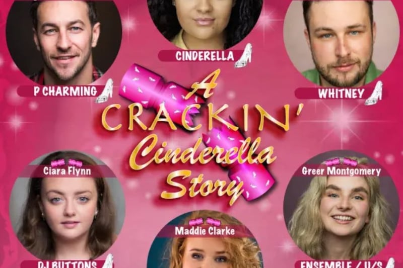 “Cinderella is absolutely gutted when her evil stepsisters Whitney and Britney make her rip up her invitation to the V.I.P party to see Pop Star Sensation P.Charming live.” A Crackin’ Cinderella Story will run from December 1 to January 6.