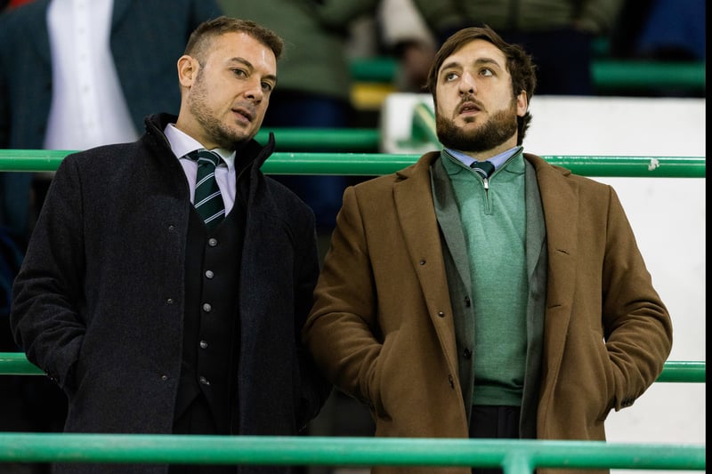 Hibs' chief executive and head of recruitment in attendance at Easter Road.