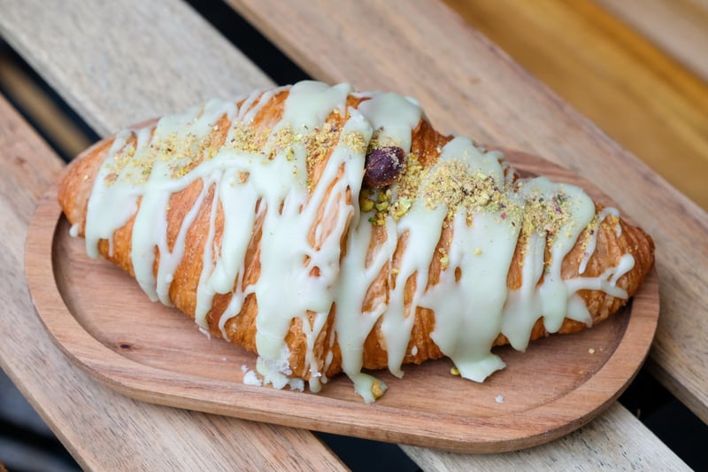 The pistachio cream-filled croissant has won an award at the prestigious PETA's Vegan Food Awards 2023.  
