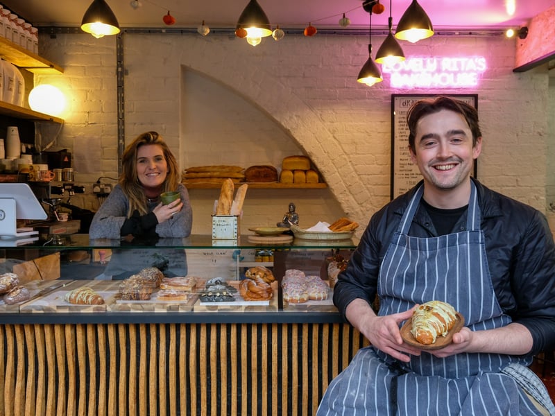 Jim McGill, of Lovely Rita's Bakehouse, and Courtney Bordman, of Puck & Pollen.