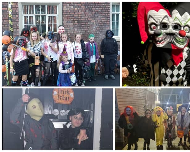 From horrifying two-headed clowns to a very convincing Michael Myers/Wednesday Addams duo, here are 16 hair-raising photos of costumes from Halloween in Sheffield 2023.