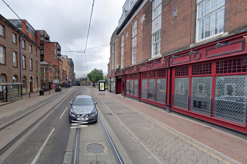 The third-highest number of reports of offences that took place in Sheffield in September 2023 were made in connection with incidents that took place on or near West Street, Sheffield city centre, with 38