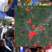The 12 streets pictured here are among the most crime-ridden in Sheffield, according to new police data 