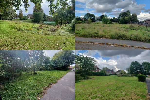 Four of the five sites Sheffield Council is seeking to sell. Between them, the council says the plots have the potential for nearly 50 new homes to be built on them. Photo: Sheffield City Council/Rightmove