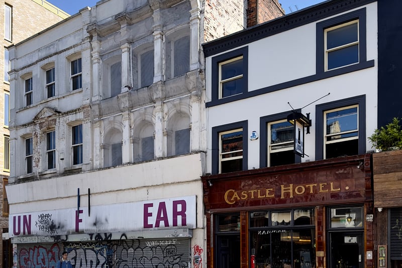 Located in the Northern Quarter, Manchester city centre. These two "distinctly decaying" buildings date back to the 1860s. Credit: Mark Watson for SAVE Britain’s Heritage