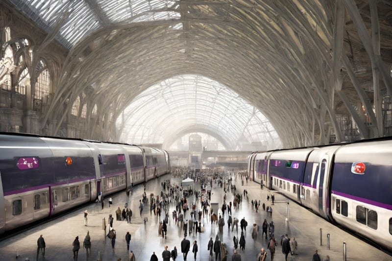 How AI imagines Liverpool Lime Street Station might look in 2041.