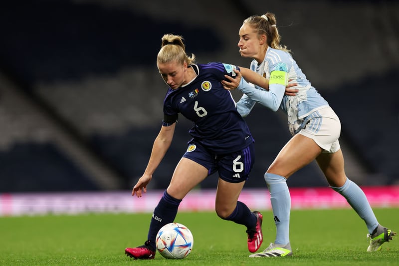 Just 18 years old, Maclean is undoubtedly Scotland's most exciting talent. Winner of the SWPL in 2022, she added the Sky Sports League Cup last year and started both of Scotland's last games in the Nations League. Talent with a capital T.