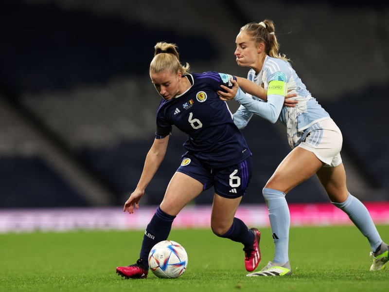 Just 18 years old, Maclean is undoubtedly Scotland's most exciting talent. Winner of the SWPL in 2022, she added the Sky Sports League Cup last year and started both of Scotland's last games in the Nations League. Talent with a capital T.