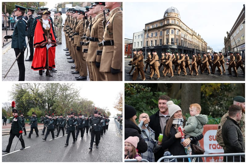 Scenes from The Rifles' visit to Sunderland