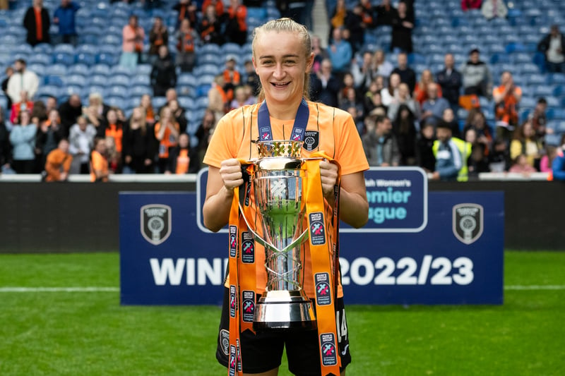 The flying winger scored 34 goals in all competitions last year and already has eight this year. Her 92nd minute winner at Ibrox won City their 16th title and will be immortalised in SWPL history. Still only 22, Davidson has her best years ahead of her.
