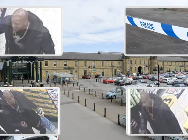 A man has suffered series injuries in an alleged at attack at Morrisons, Hillborough. Police want to speak to the man who CCTV picture appears here. Picture: South Yorkshire Police