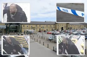 A man has suffered series injuries in an alleged at attack at Morrisons, Hillborough. Police want to speak to the man who CCTV picture appears here. Picture: South Yorkshire Police