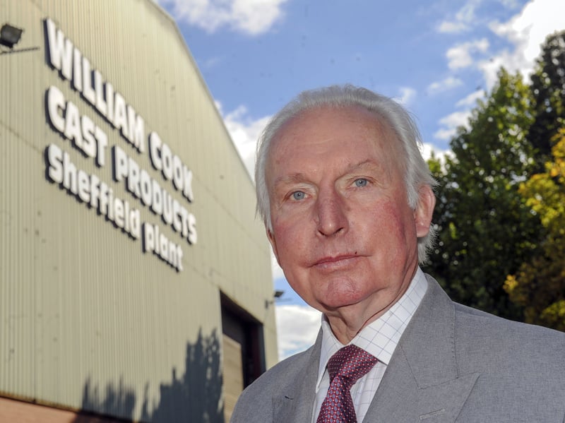 Sir Andrew Cook, pictured outside William Cook Holdings' Sheffield steelworks, is worth an estimated £84m. William Cook Holdings made lower profits of £5m in 2021-22. But since then the defence contractor has received a surge of orders connected to the Ukraine war. Sir Andrew was the subject of a book this year called Outcast: Cook versus the City.