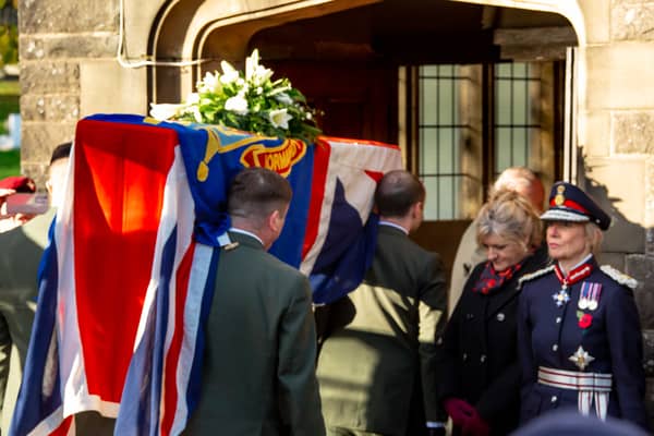 Funeral of World War Two hero Cyril Elliott. Pic by Errol Edwards