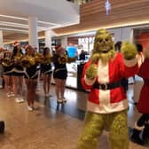 The Grinch at Meadowhall's Christmas parade in 2022.