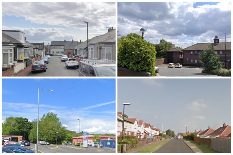 Some of the locations with most crime reported across north Sunderland in September